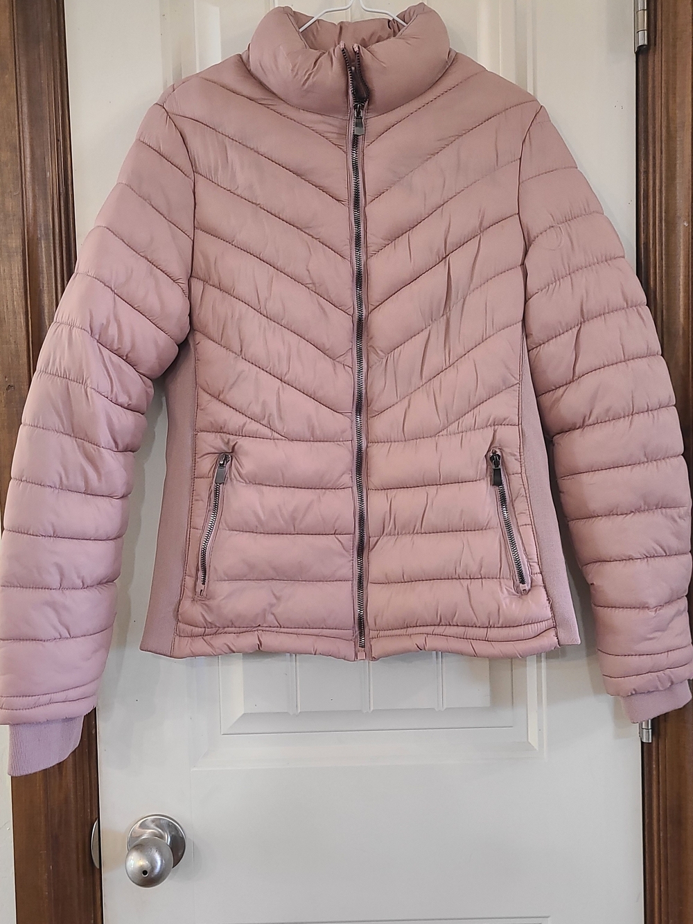 Girl's YMI Quilted Puffer Jacket - Dusty Pink Size L